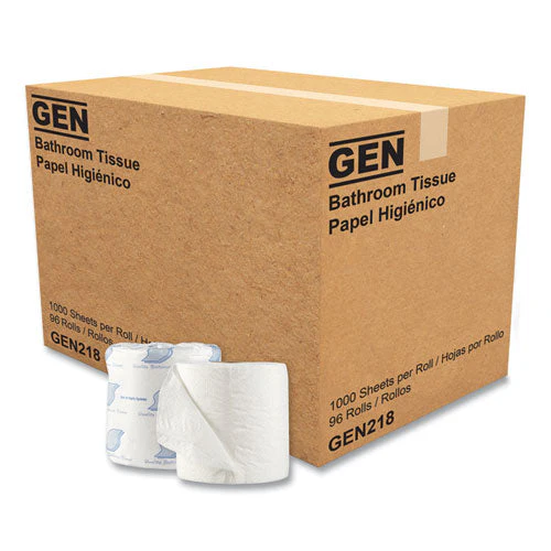Standard Bath Tissue, Septic Safe, Individually Wrapped Rolls, 1-ply, White, 1,000 Sheets/roll, 96 Wrapped Rolls/carton - Image 1