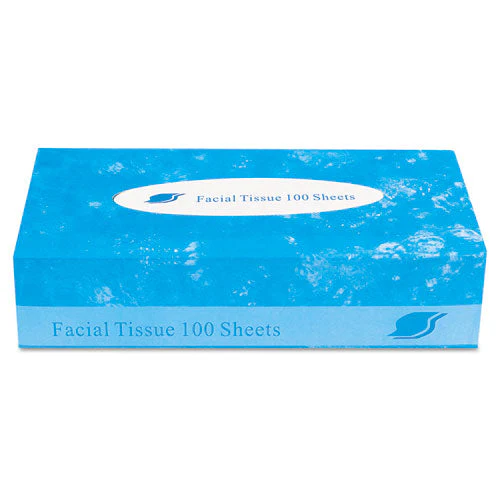Boxed Facial Tissue, 2-ply, White, 100 Sheets/box, 30 Boxes/carton - Image 1