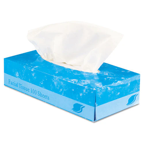 Boxed Facial Tissue, 2-ply, White, 100 Sheets/box, 30 Boxes/carton - Image 3