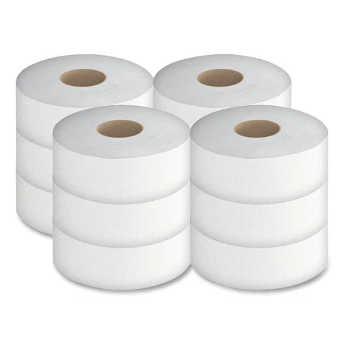 Jumbo Bath Tissue, Septic Safe, 2-ply, White, 3.5" X 750 Ft, 12/carton - Image 2