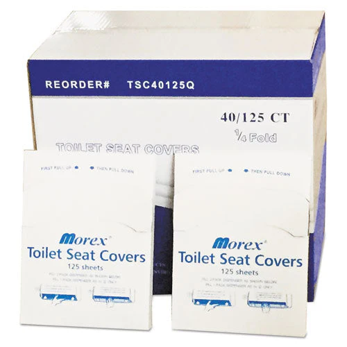 Quarter-fold Toilet Seat Covers, 14.17 X 16.73, White, 5,000/carton - Image 1