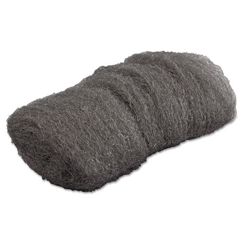 Industrial-quality Steel Wool Hand Pads, #000 Extra Fine, Steel Gray, 16 Pads/sleeve, 12 Sleeves/carton - Image 1