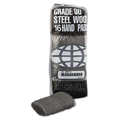 Industrial-quality Steel Wool Hand Pads, #00 Very Fine, Steel Gray, 16 Pads/sleeve, 12/sleeves/carton - Image 2