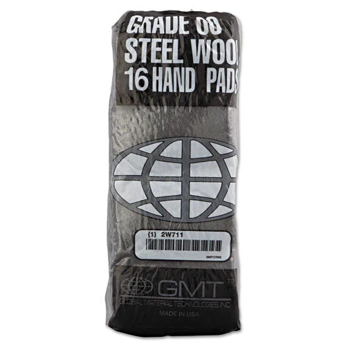 Industrial-quality Steel Wool Hand Pads, #00 Very Fine, Steel Gray, 16 Pads/sleeve, 12/sleeves/carton - Image 3