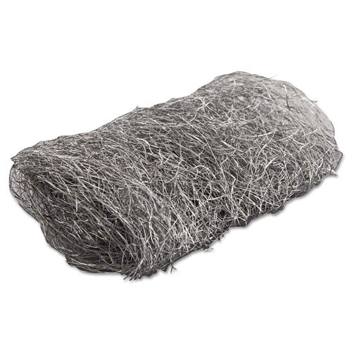 Industrial-quality Steel Wool Hand Pads, #4 Extra Coarse, Steel Gray, 16 Pads/sleeve, 12 Sleeves/carton - Image 1