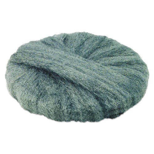 Radial Steel Wool Pads, Grade 0 (fine): Cleaning And Polishing, 20" Diameter, Gray, 12/carton - Image 1