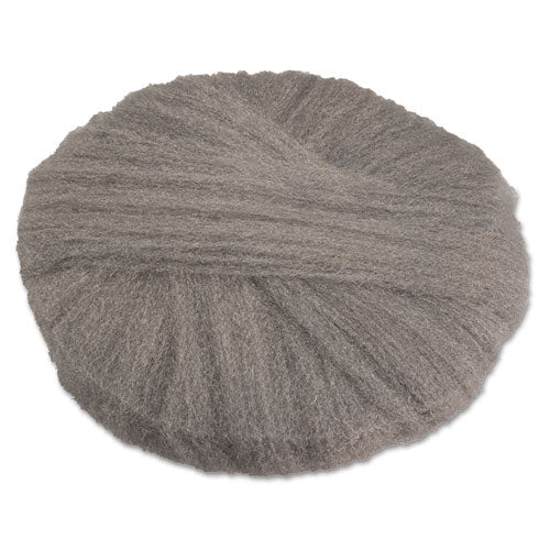 Radial Steel Wool Pads, Grade 2 (coarse): Stripping/scrubbing, 20" Diameter, Gray, 12/carton - Image 1