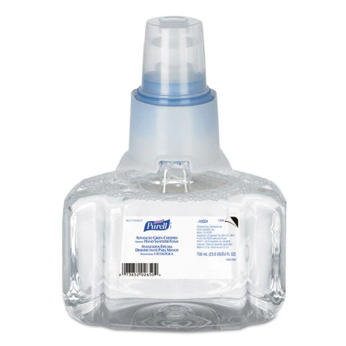 Advanced Hand Sanitizer Green Certified Foam Refill, For Ltx-7 Dispensers, 700 Ml, Fragrance-free, 3/carton - Image 1