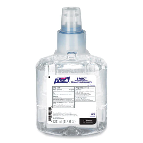 Sf607 Instant Hand Sanitizer Foam, 1,200 Ml Refill, Fragrance-free, 2/carton - Image 1