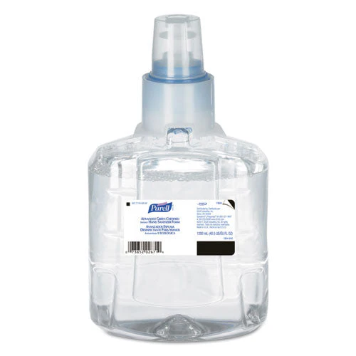 Advanced Hand Sanitizer Green Certified Foam Refill, For Ltx-12 Dispensers, 1,200 Ml, Fragrance-free, 2/carton - Image 1