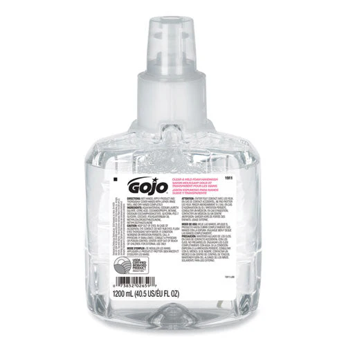 Clear And Mild Foam Handwash Refill, For Gojo Ltx-12 Dispenser, Fragrance-free, 1,200 Ml Refill, 2/carton - Image 1