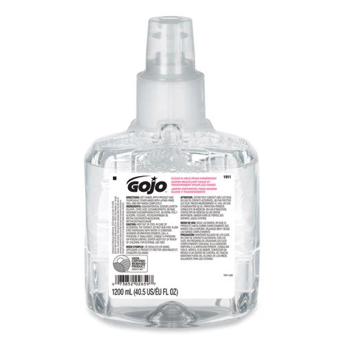 Clear And Mild Foam Handwash Refill, For Gojo Ltx-12 Dispenser, Fragrance-free, 1,200 Ml Refill - Image 1