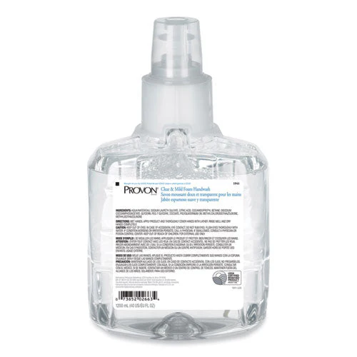 Clear And Mild Foam Hand Wash, Unscented, 1,200 Ml Refill, 2/carton - Image 1