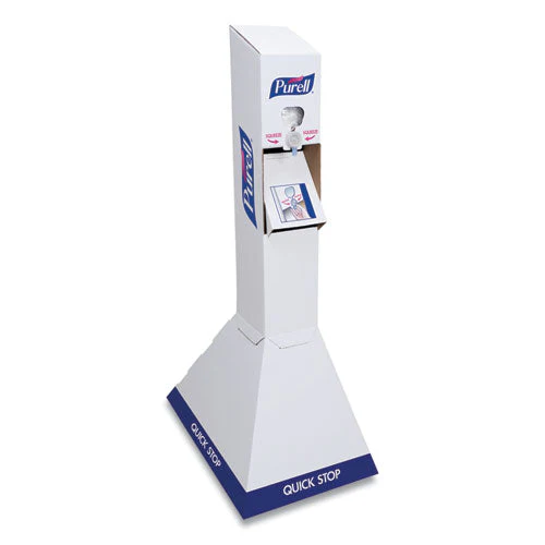 Quick Floor Stand Kit With Two 1,000 Ml Purell Nxt Advanced Hand Sanitizer Refills, 18 X 29 X 52, White/blue - Image 1