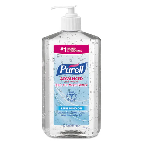 Advanced Hand Sanitizer Refreshing Gel, 20 Oz Pump Bottle, Clean Scent, 12/carton - Image 1