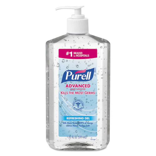 Advanced Hand Sanitizer Refreshing Gel, 20 Oz Pump Bottle, Clean Scent - Image 1