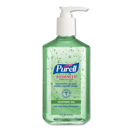 Advanced Hand Sanitizer Soothing Gel, Fresh Scent, 12 Oz Pump Bottle - Image 1