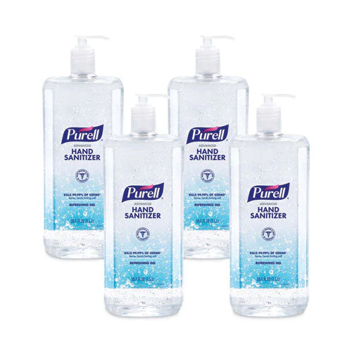 Advanced Hand Sanitizer Refreshing Gel, 1.5 L Pump Bottle, Clean Scent, 4/carton - Image 1