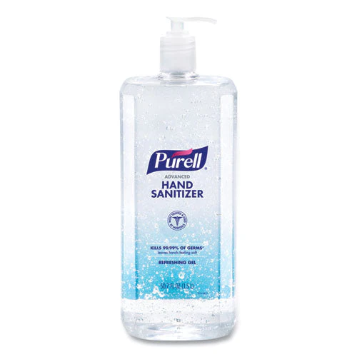 Advanced Hand Sanitizer Refreshing Gel, 1.5 L Pump Bottle, Clean Scent - Image 1