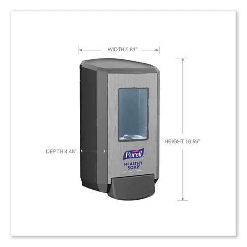Cs4 Soap Push-style Dispenser, 1,250 Ml, 4.88 X 8.8 X 11.38, Graphite - Image 3