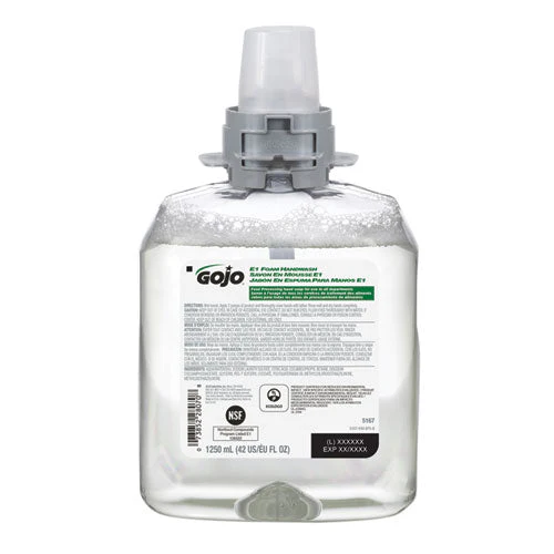 E1 Foam Handwash, Fragrance-free, 1,250 Ml, 4/carton - Image 1