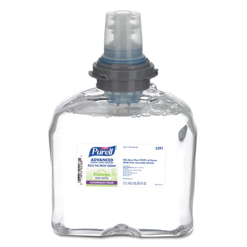 Advanced Hand Sanitizer Green Certified Tfx Refill, Foam, 1,200 Ml, Fragrance-free - Image 1
