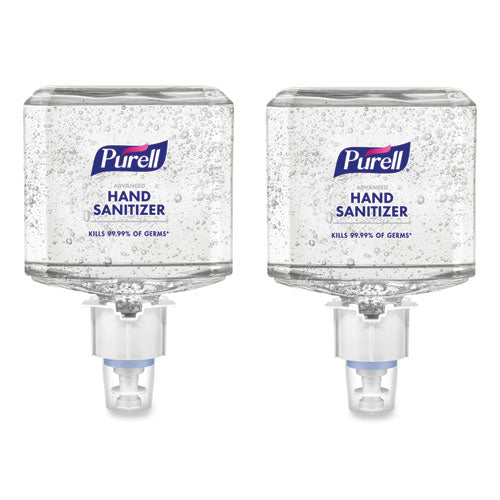Advanced Hand Sanitizer Gel Refill, 1,200 Ml, Clean Scent, For Es6 Dispensers, 2/carton - Image 1