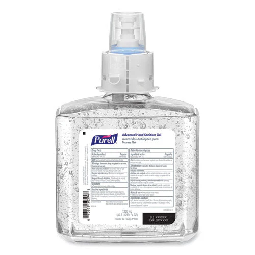 Advanced Hand Sanitizer Gel Refill, 1,200 Ml, Clean Scent, For Es6 Dispensers, 2/carton - Image 2