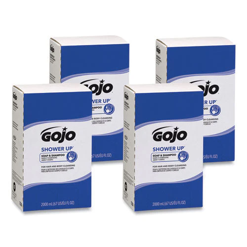 Shower Up Soap And Shampoo, Pleasant Scent, 2,000 Ml Refill, 4/carton - Image 1