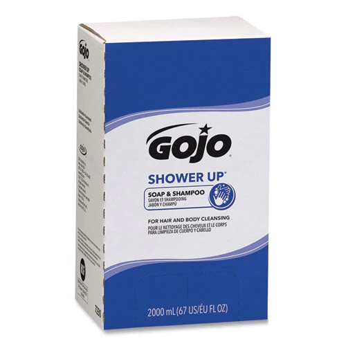 Shower Up Soap And Shampoo, Pleasant Scent, 2,000 Ml Refill, 4/carton - Image 2