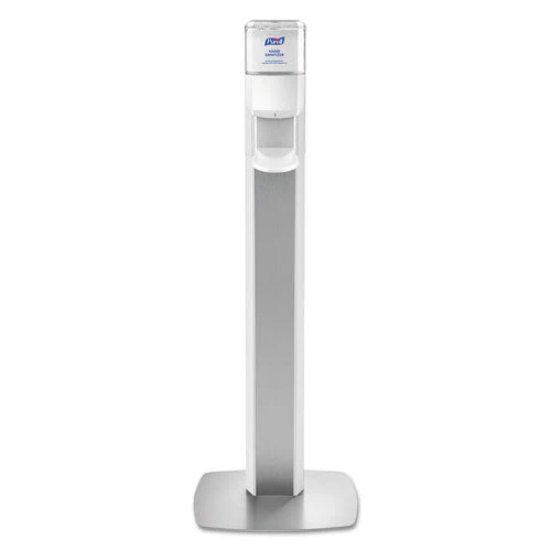 Messenger Es6 Floor Stand With Dispenser, 1,200 Ml, 13.16 X 16.63 X 51.57, Silver/white - Image 1