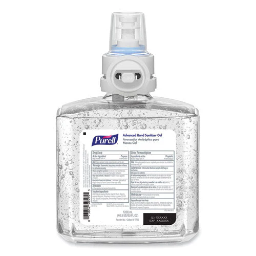 Advanced Hand Sanitizer Gel Refill, 1,200 Ml, Clean Scent, For Es8 Dispensers, 2/carton - Image 1
