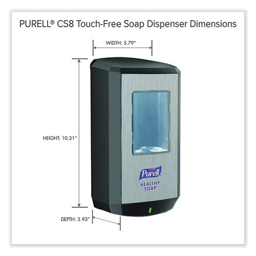 Cs8 Soap Dispenser, 1,200 Ml, 5.79 X 3.93 X 10.31, Graphite - Image 2