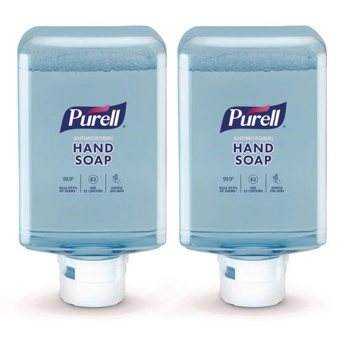 Antimicrobial Fragrance Free Foaming Hand Soap, For Es10 Dispensers, 1,200 Ml Refill, 2/carton - Image 1