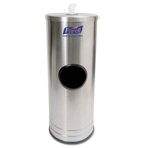 Dispenser Stand For Sanitizing Wipes, 1,500 Wipe Capacity, 10.25 X 10.25 X 14.5, Stainless Steel - Image 1