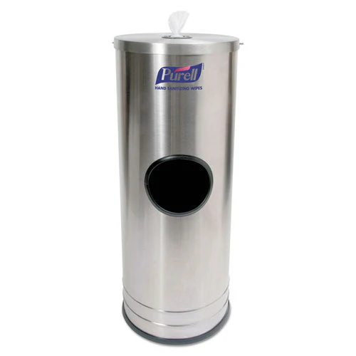 Dispenser Stand For Sanitizing Wipes, 1,500 Wipe Capacity, 10.25 X 10.25 X 14.5, Stainless Steel - Image 2