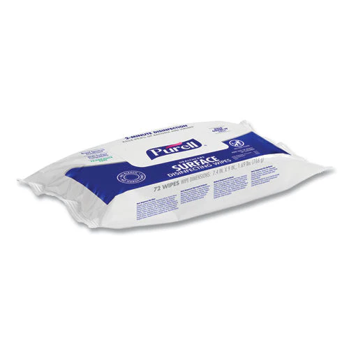 Healthcare Surface Disinfecting Wipes, 1-ply, 7" X 10", Unscented, White, 72/pack - Image 2