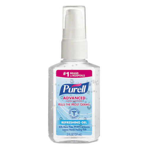 Advanced Hand Sanitizer Gel, 2 Oz Pump Bottle, Refreshing Scent, 24/carton - Image 1