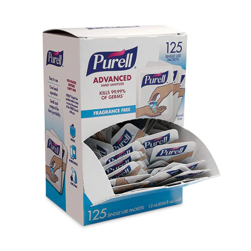 Advanced Hand Sanitizer Single Use, Gel, 1.2 Ml, Packet, Fragrance-free, 125/box - Image 1