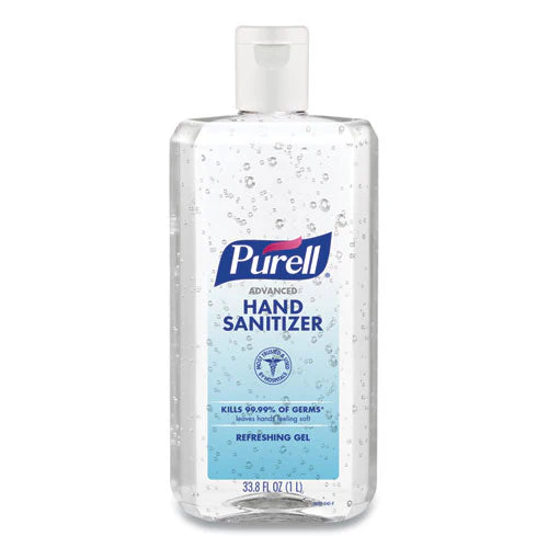 Advanced Hand Sanitizer Refreshing Gel, 1 L Flip Cap Bottle, Clean Scent, 4/carton - Image 2