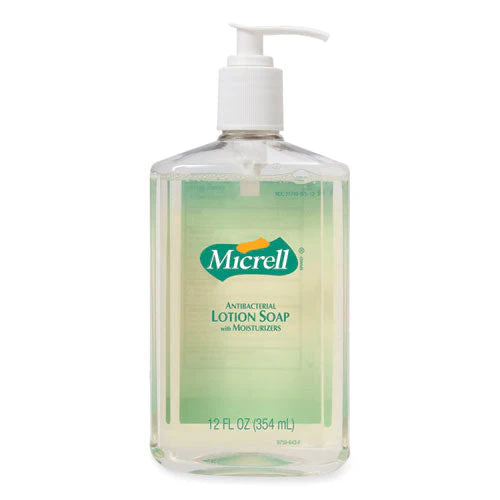 Antibacterial Lotion Soap, Light Scent, 12 Oz Pump Bottle - Image 1