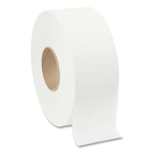 Jumbo Jr. Bathroom Tissue Roll, Septic Safe, 2-ply, White, 3.5" X 1,000 Ft, 8 Rolls/carton - Image 1