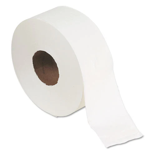 Jumbo Jr. Bath Tissue Roll, Septic Safe, 2-ply, White, 3.5" X 1,000 Ft, 8 Rolls/carton - Image 1