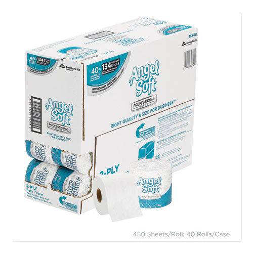 Angel Soft Ps Premium Bathroom Tissue, Septic Safe, 2-ply, White, 450 Sheets/roll, 40 Rolls/carton - Image 3