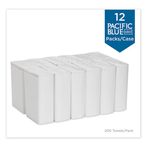 Pacific Blue Select C-fold Paper Towel, 1-ply, 10.1 X 10.1, White, 200/pack, 12 Packs/carton - Image 3