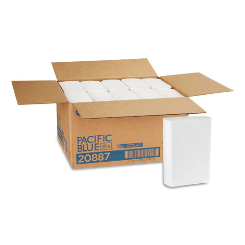Pacific Blue Ultra Folded Paper Towels, 1-ply, 10.2 X 10.8, White, 220/pack, 10 Packs/carton - Image 1