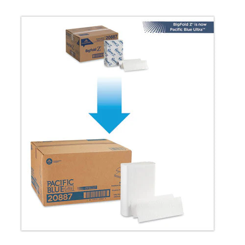 Pacific Blue Ultra Folded Paper Towels, 1-ply, 10.2 X 10.8, White, 220/pack, 10 Packs/carton - Image 3