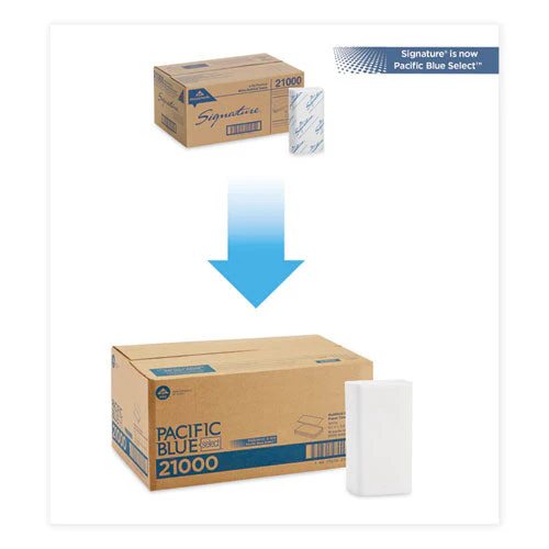 Blue Select Multi-fold 2 Ply Paper Towel, 9.2 X 9.4, White, 125/pack, 16 Packs/carton - Image 3