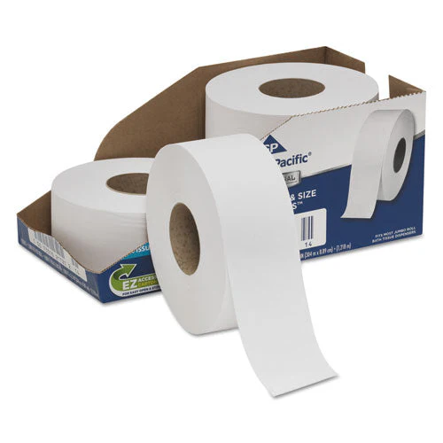 White Jumbo Bathroom Tissue, Septic Safe, 2-ply, 3.5 X 1,000 Ft, 4/carton - Image 1