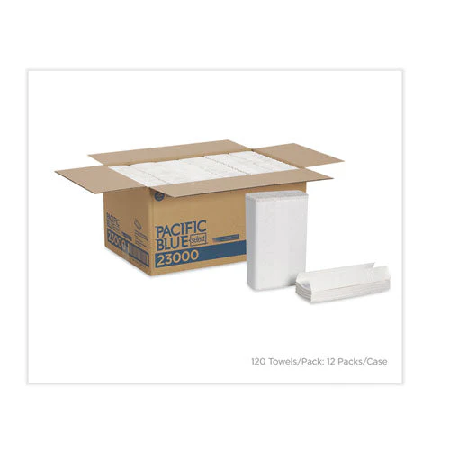 Pacific Blue Select C-fold Paper Towels, 2-ply, 10.1 X 12.7, White, 120/pack, 12 Packs/carton - Image 1